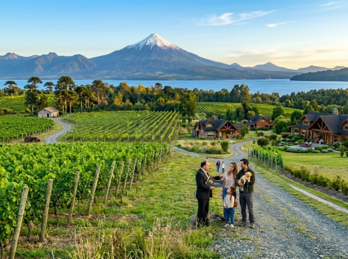 Paisaje del sur de Chile para saneamiento de títulos.
